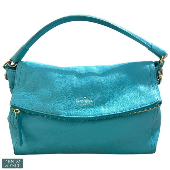 Kate Spade Cobble Hill Little Minka Blue Leather Shoulder Bag Handbag/Purse - Picture 1 of 16